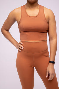 ASPIRE SPORTS BRA - BURNT ORANGE